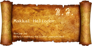 Makkai Heliodor névjegykártya